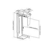 CPU/ PC houder voor bevestiging aan bureau Maclean MC-713