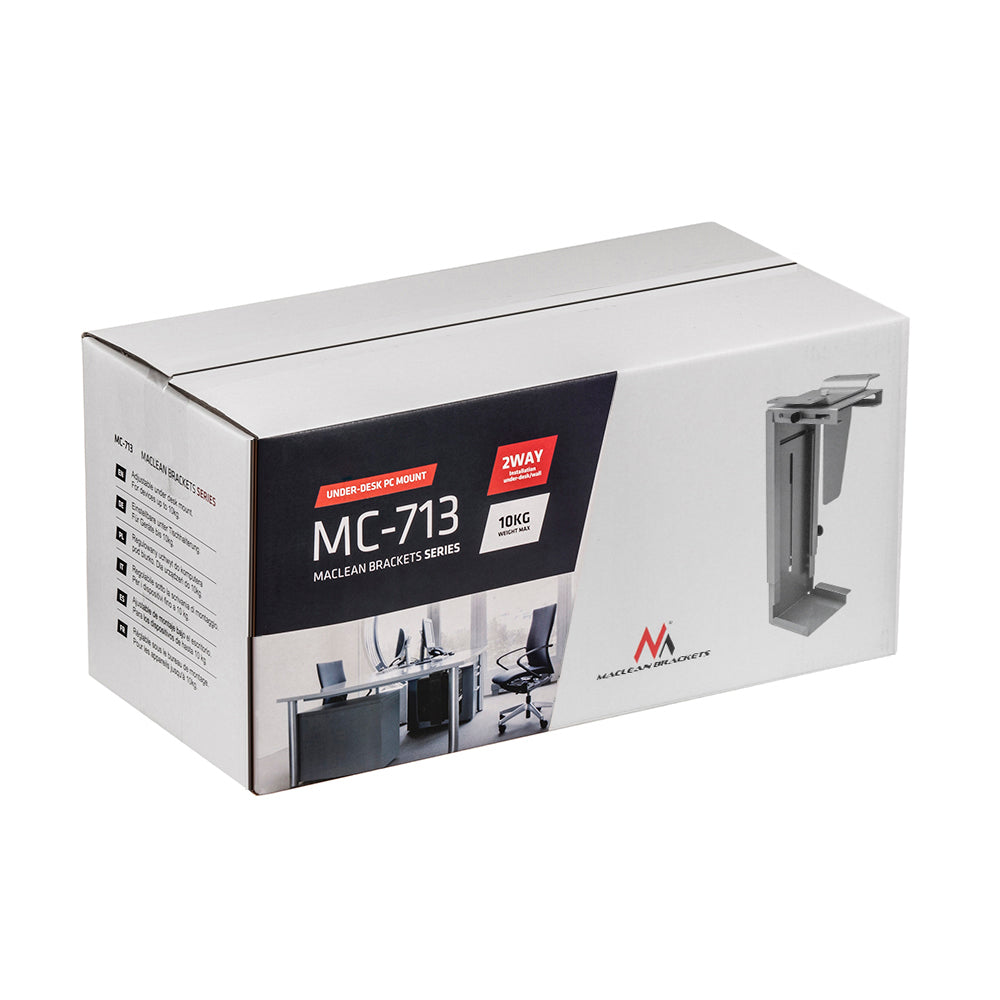 CPU/ PC houder voor bevestiging aan bureau Maclean MC-713