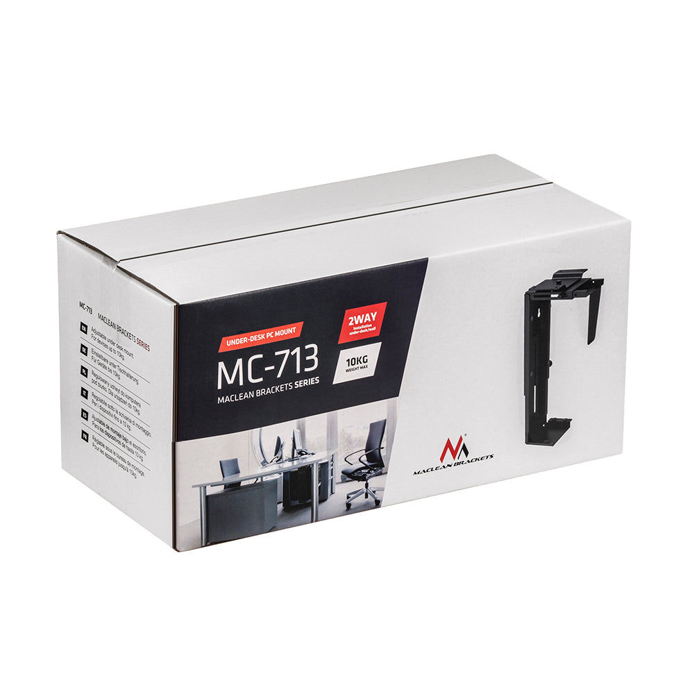 Support CPU/PC pour montage sur bureau Maclean MC-713B