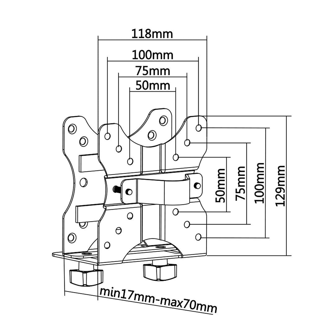 Support Maclean MC-720 pour mini-ordinateurs VESA 100X100