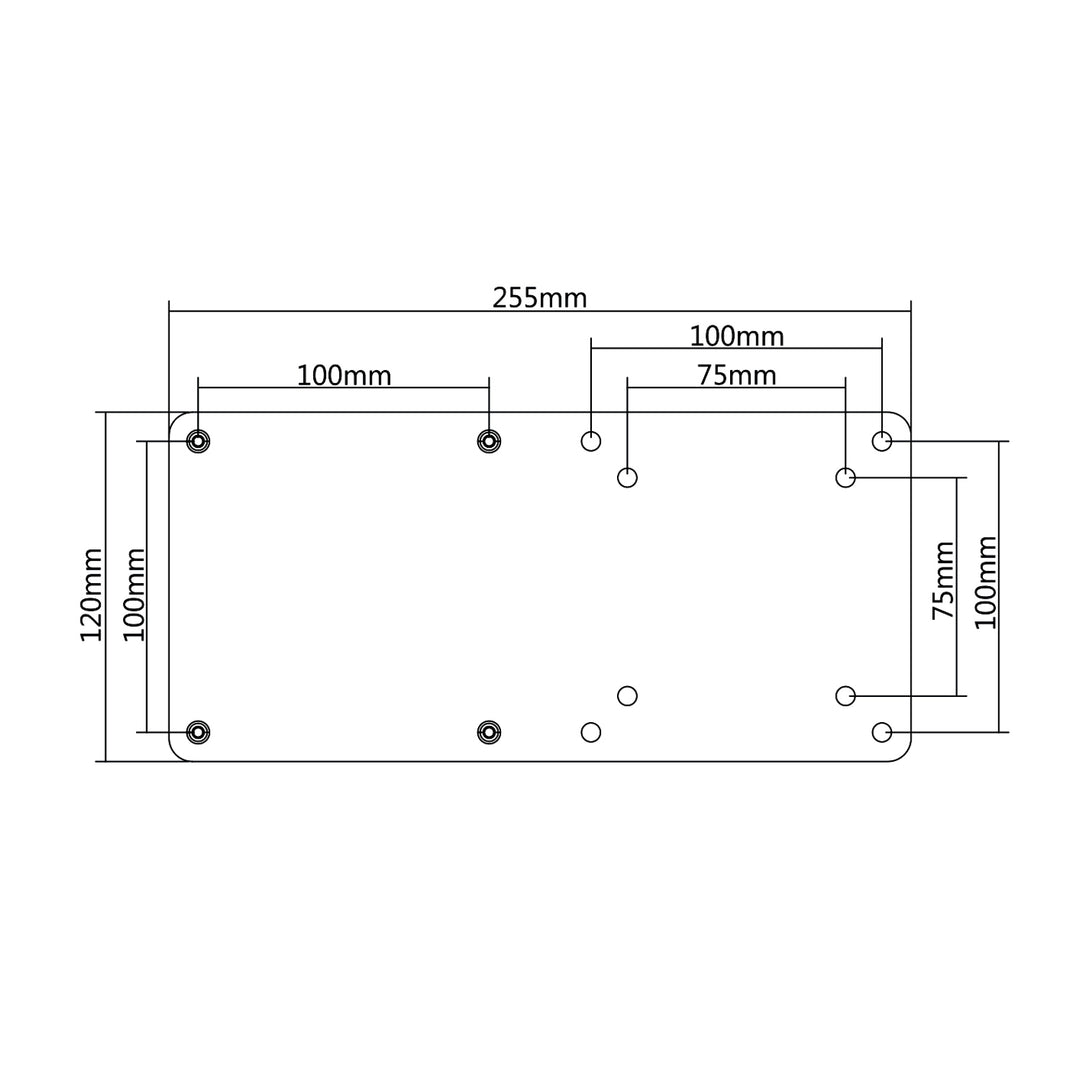 Adaptateur VESA 75x75, 100x100 pour mini ordinateur Maclean MC-721