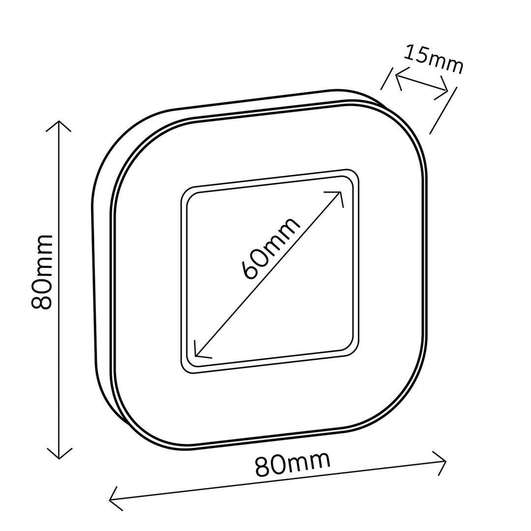 Digitale magnetische timer- Zilver Greenblue, GB524
