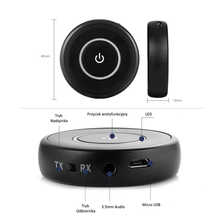 Audiocore AC820 2 in 1 Bluetooth adapter transmitter ontvanger 5.0 A2DP Wireless Apt-X