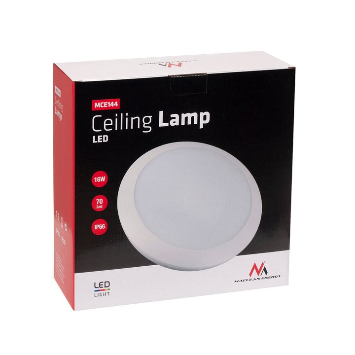 Maclean MCE144 LED Plafondlamp 16W 1200Lm wandlamp