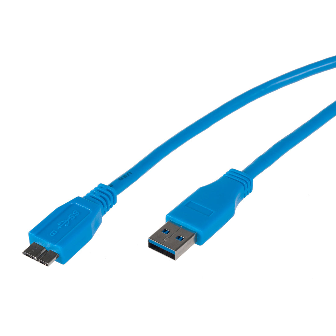 USB 3.0-kabel 0,5 m AM-microBM blauw Maclean MCTV-586