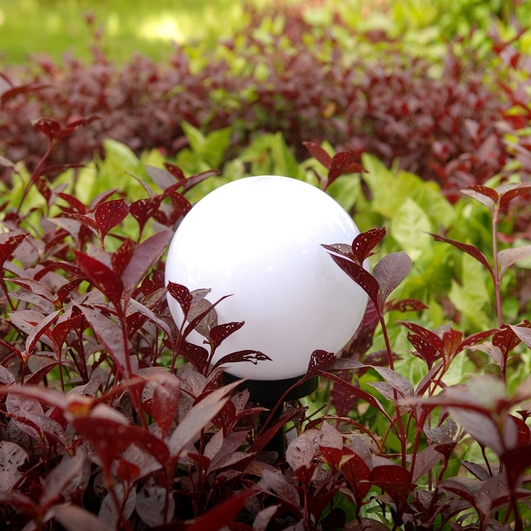 Solar LED tuinlamp Grote bol GB166 25x25x58cm, wit