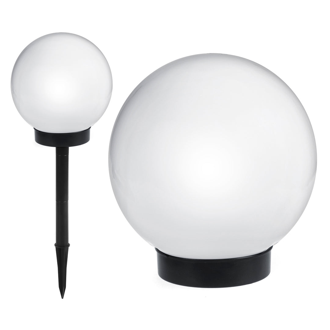 Solar LED tuinlamp Grote bol GB166 25x25x58cm, wit