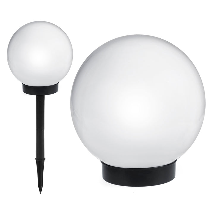 Solar LED tuinlamp Grote bol GB166 25x25x58cm, wit