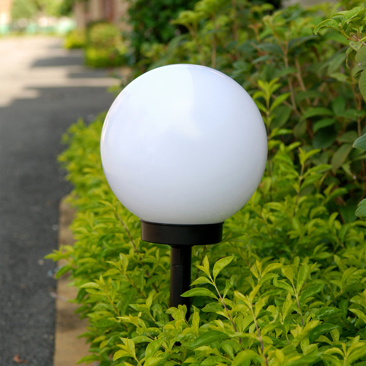 Solar LED tuinlamp Grote bol GB166 25x25x58cm, wit