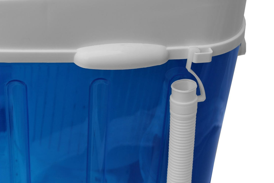 ADLER AD8051 Draagbare, toeristische wasmachine met een capaciteit van 3 kg, wit/blauw [Energieklasse A++]