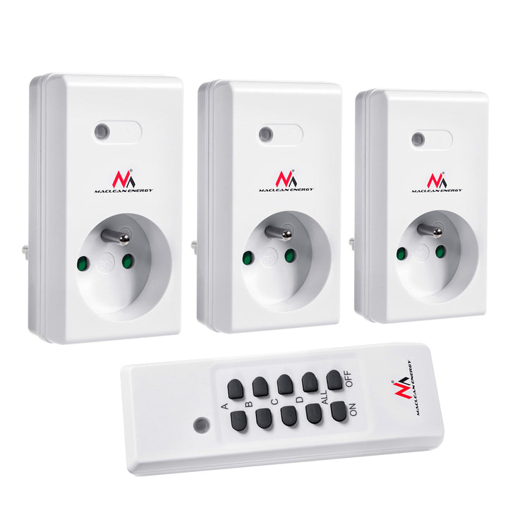 Maclean Energy MCE153 Set van Netwerkcontactdoos op afstand