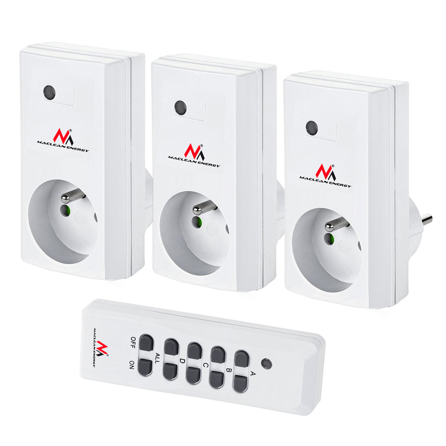 Maclean Energy MCE153 Set van Netwerkcontactdoos op afstand