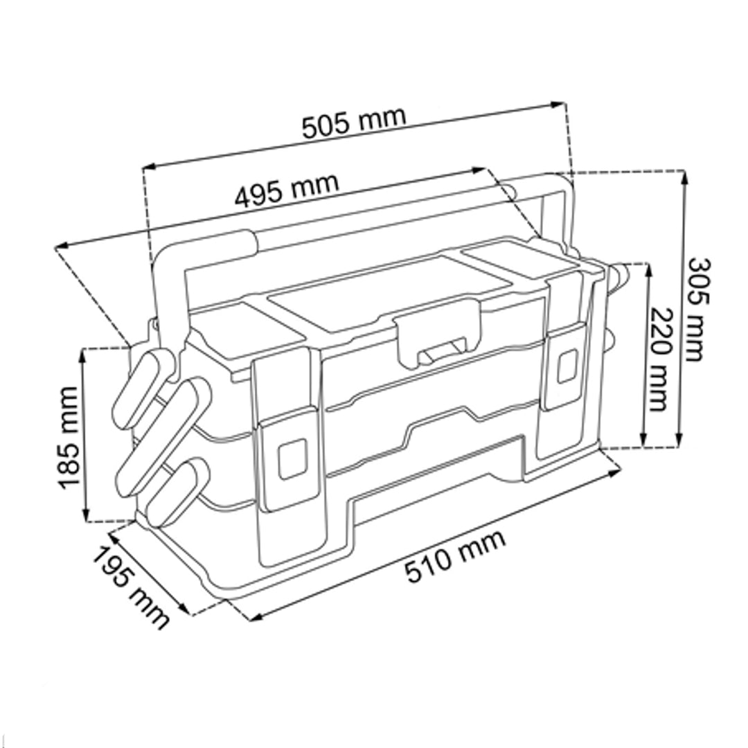 Cantilever Gereedschapkisten met drie verdiepingen