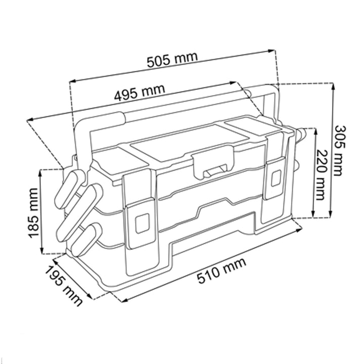 Cantilever Gereedschapkisten met drie verdiepingen
