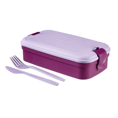 Curver Lunch&go Lunchdoos met Bestek - Paars met 2 clips