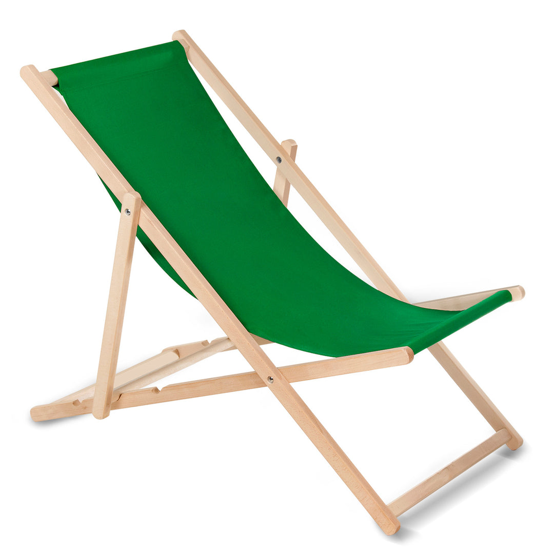 GreenBlue GB183 Chaise longue en bois de hêtre Trois positions de dossier réglables Orange