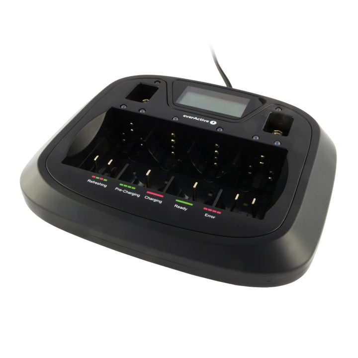 AA AAA C D 9V Professional 8 kanaals lader everActive NC-900U