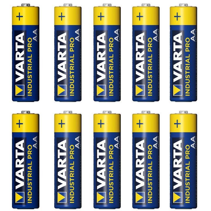 10 x KRACHTIGE VARTA INDUSTRIAL AA alkalinebatterijen 10x LR6/AA-batterijen Varta Industrial