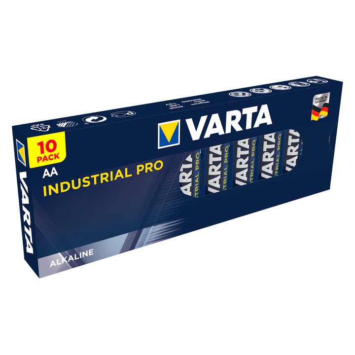 10 x KRACHTIGE VARTA INDUSTRIAL AA alkalinebatterijen 10x LR6/AA-batterijen Varta Industrial