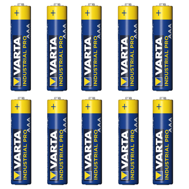 10 x krachtige VARTA INDUSTRIAL AAA alkalinebatterijen