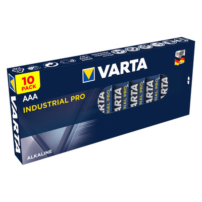 10 x krachtige VARTA INDUSTRIAL AAA alkalinebatterijen
