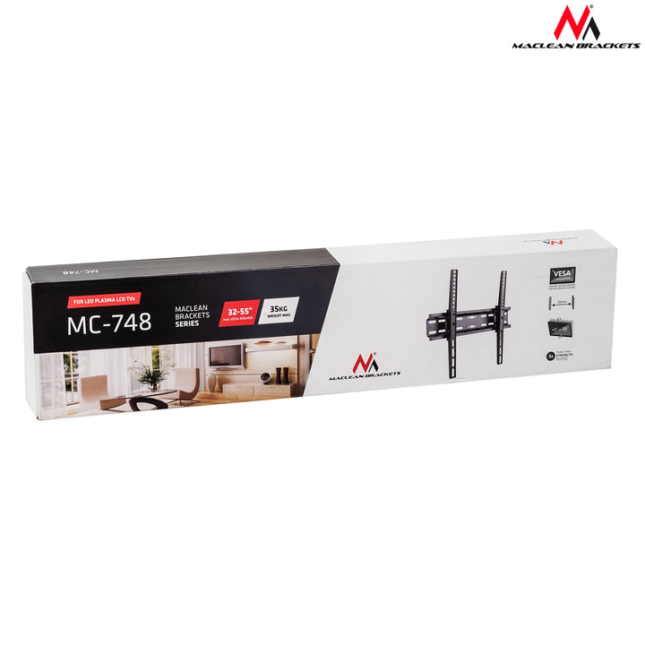 Support mural Maclean TV LCD LED 32-55" 35 kg Maclean MC-748