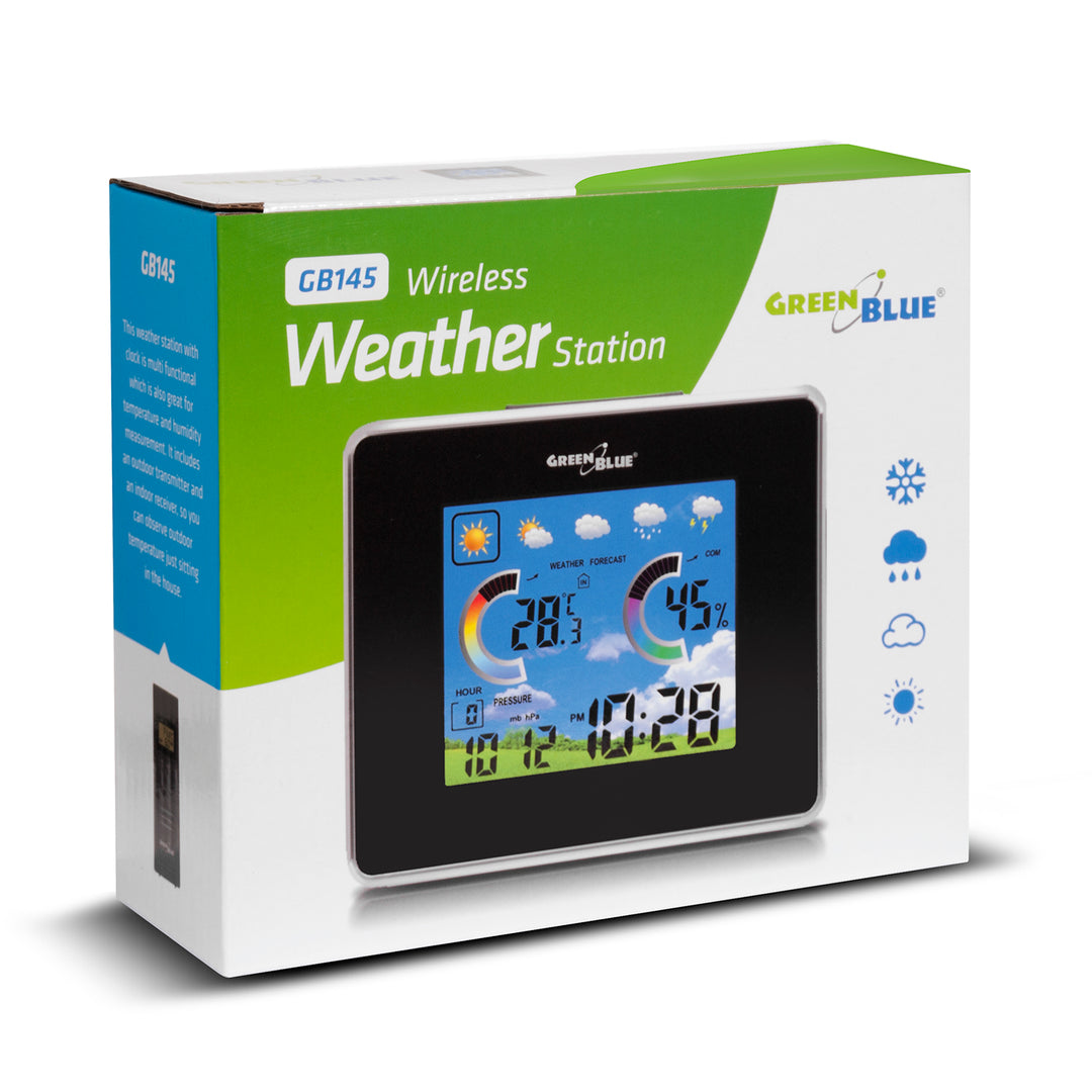 Draadloos weerstation met buitensensor en kleurenscherm GB145 -  GreenBlue