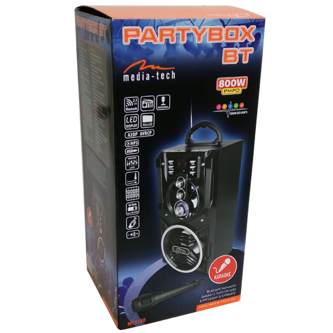 Draadloze Bluetooth-luidspreker 800 W Media-Tech Partybox MT3150