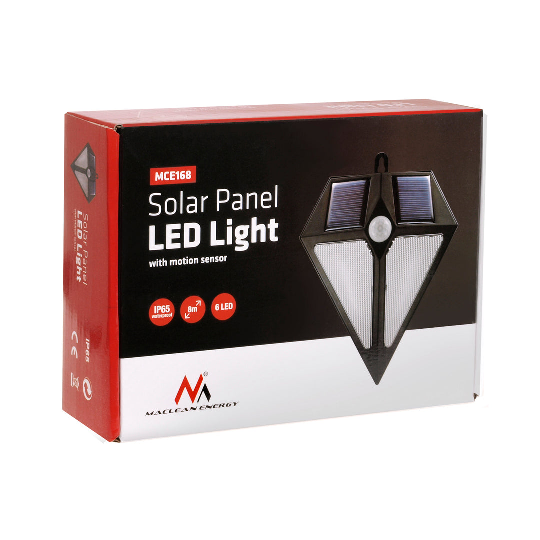 Applique solaire à 6 LED avec détecteur de mouvement Maclean Energy MCE168