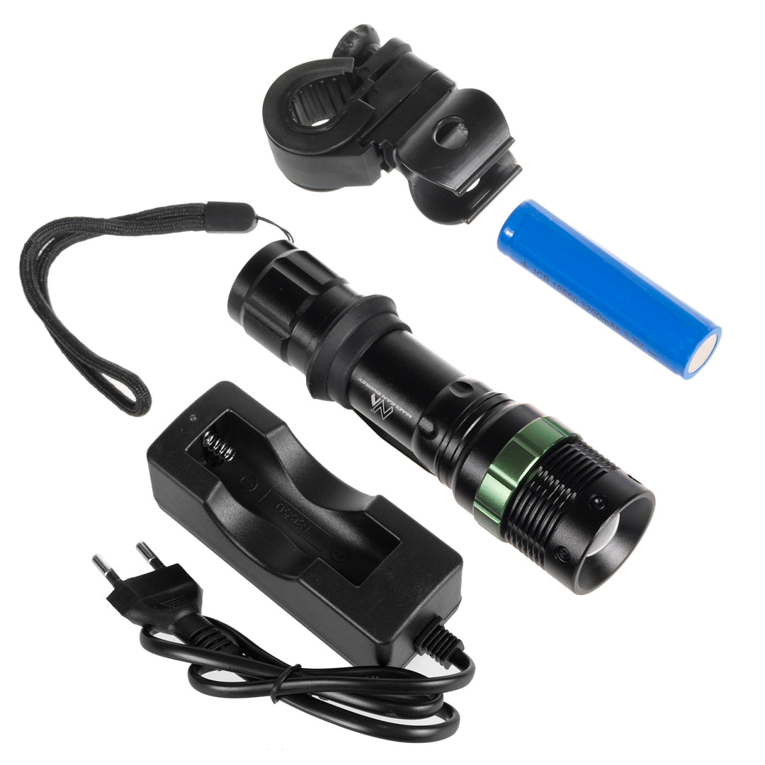 Maclean MCE 175 - 3 modes d'éclairage et zoom - Incl. support pour vélo