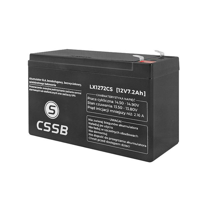 Gelbatterij 12V 7.2Ah oplaadbaar zonder lekkage en zonder onderhoud CSSB