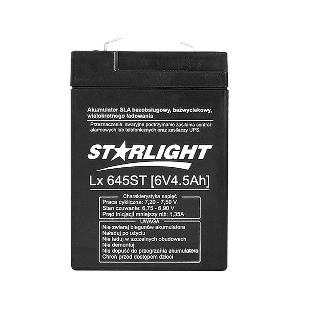 Gelbatterij LX 645 6V 4,5Ah onderhoudsvrije AGM