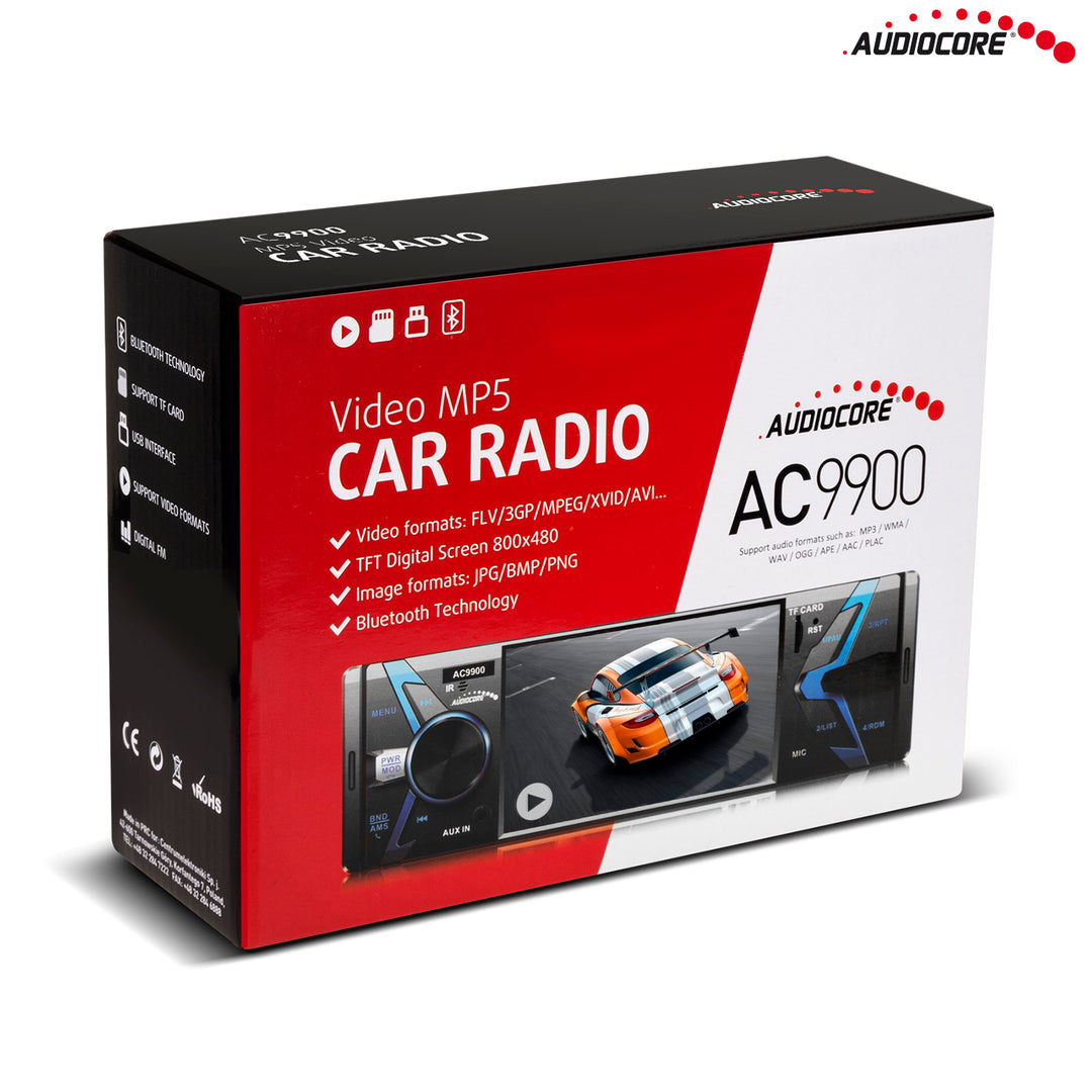 Audiocore AC9900 Autoradio met scherm Bluetooth USB / TF / SD