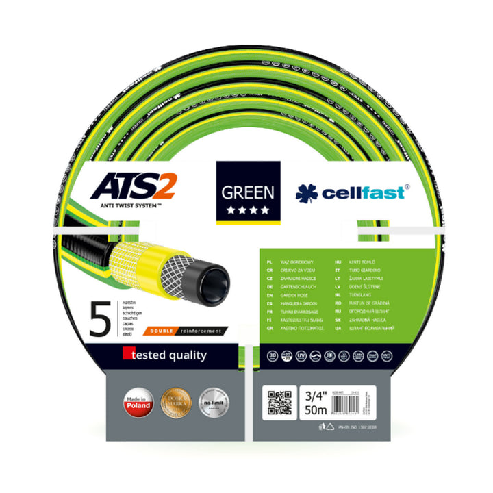 Cellfast groen 5-laags tuinslang ATS2 3/4" 50m