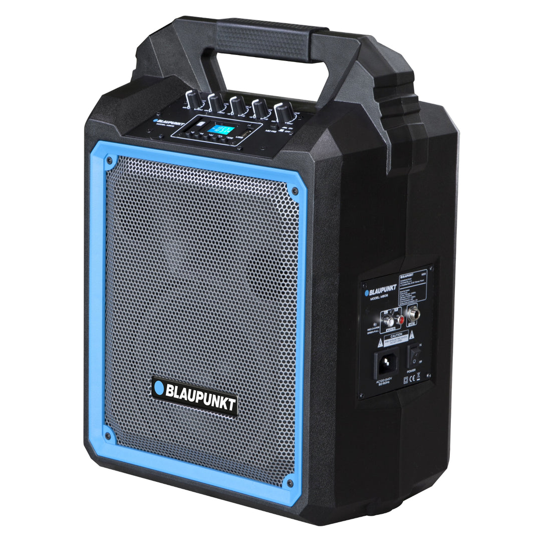 Blaupunkt MB06 - BT-luidspreker met karaoke-functie - draagbare luidspreker 500W - Zwart met blauw