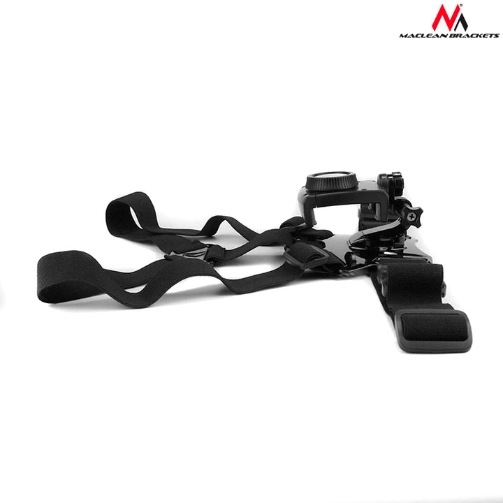 Maclean MC-773 Support de sangle pectorale pour appareil photo Support de sangle pectorale pour téléphone portable compatible avec les caméras GoPro