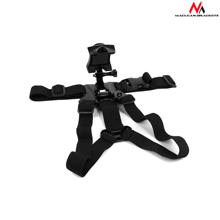 Maclean MC-773 Support de sangle pectorale pour appareil photo Support de sangle pectorale pour téléphone portable compatible avec les caméras GoPro