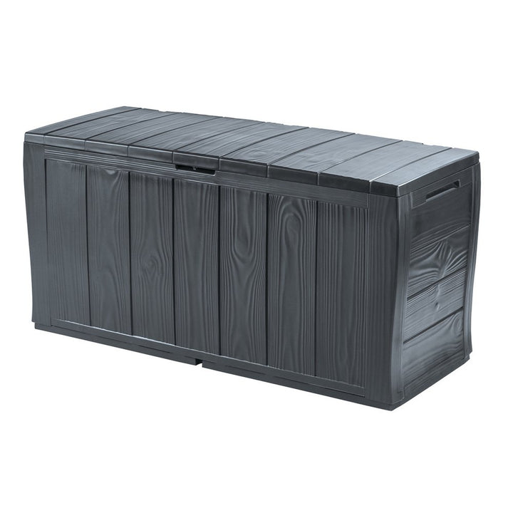 Keter Opbergkist Sherwood in houtlook 270L 117 cm x 45 cm x 57,5 cm antraciet