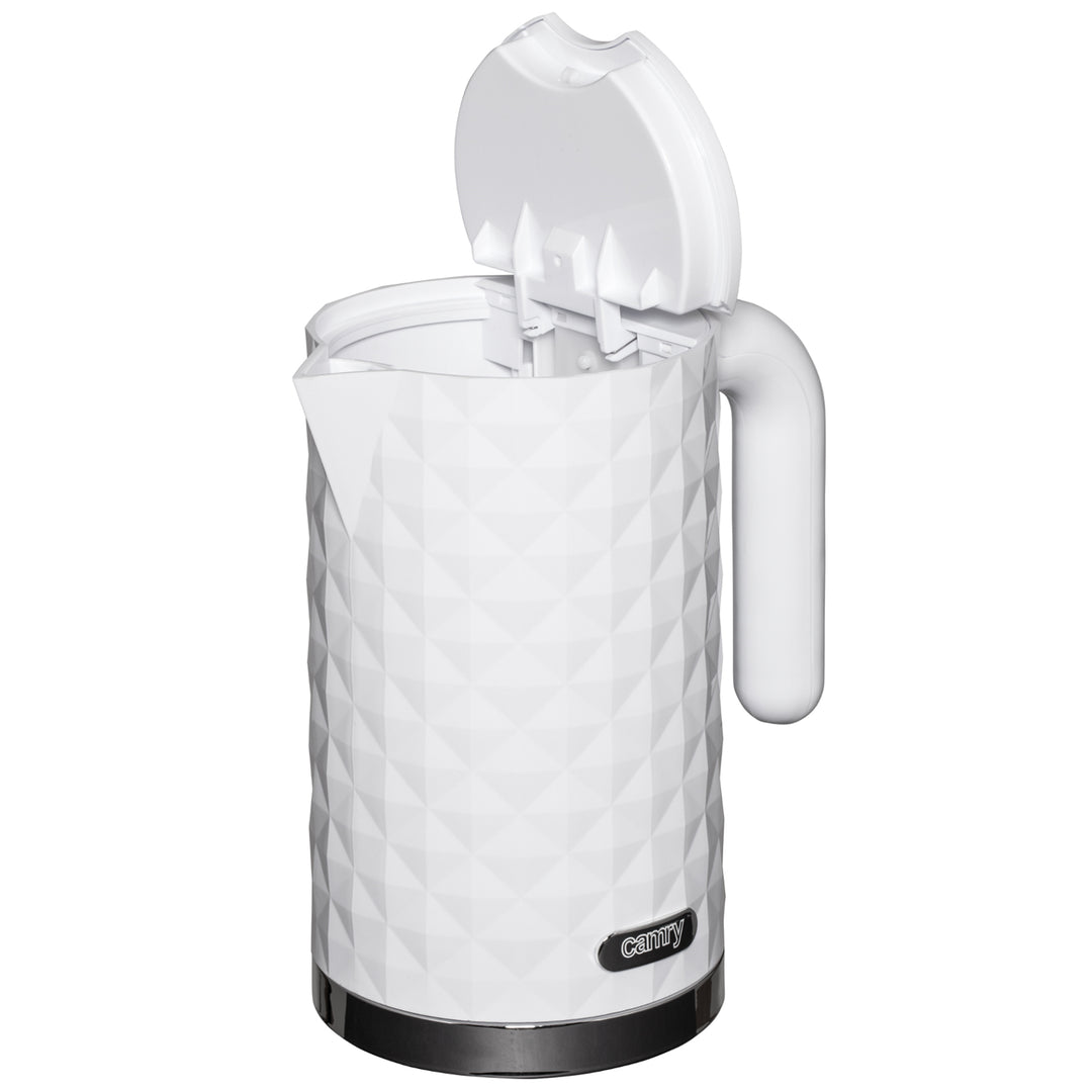 BIANCO 1,7 L 2200 W, CR1269W Camry Waterkoker  Platte verwarmingsspiraal