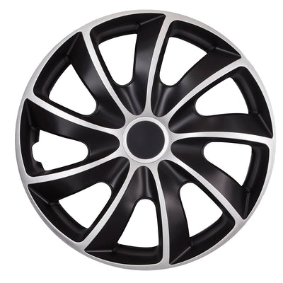 QUAD BICOLOR CS 14 "corpricerchi  - Set van 4 stuk  wieldoppen  - zilver /zwart