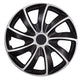 QUAD BICOLOR CS - wieldoppen 15 "- Zwart /Zilver - set van 4 stuk!