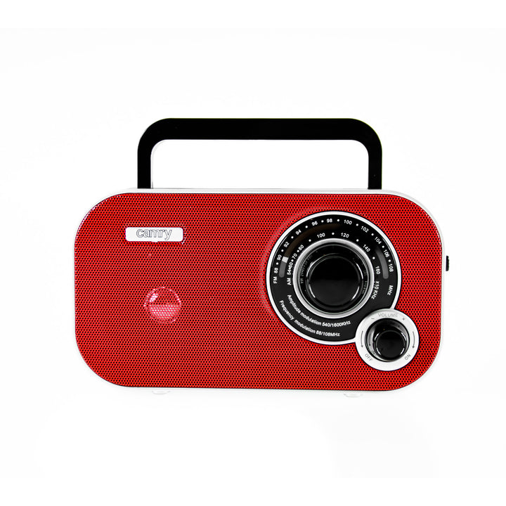 Kleine retro AM/FM draagbare radio CR1140 Camry rood