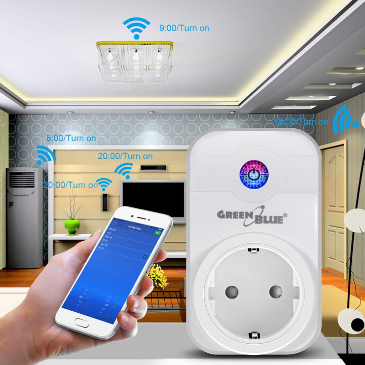 Prise intelligente WiFi / Prise enfichable GreenBlue GB155G Shuko - NL uniquement !