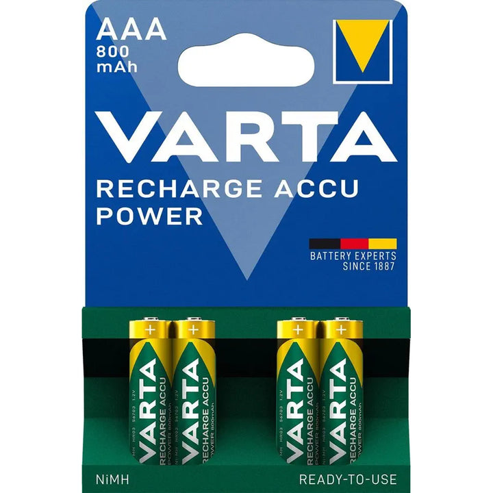 Varta AAA Oplaadbare Batterijen - 800mAh - 4 stuks