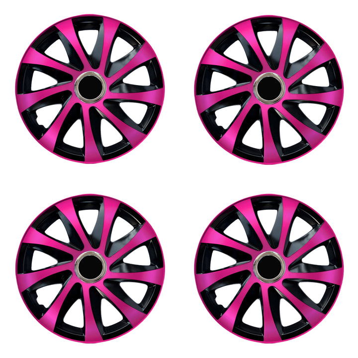 Enjoliveurs universels 15" NRM DRIFT Extra rose/noir 4 pcs