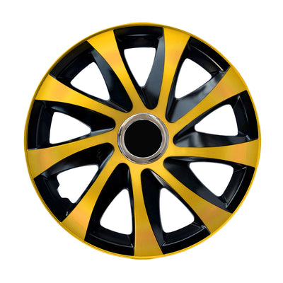 Universele wieldoppen 14" NRM DRIFT Extra goud/zwart 4 stuks