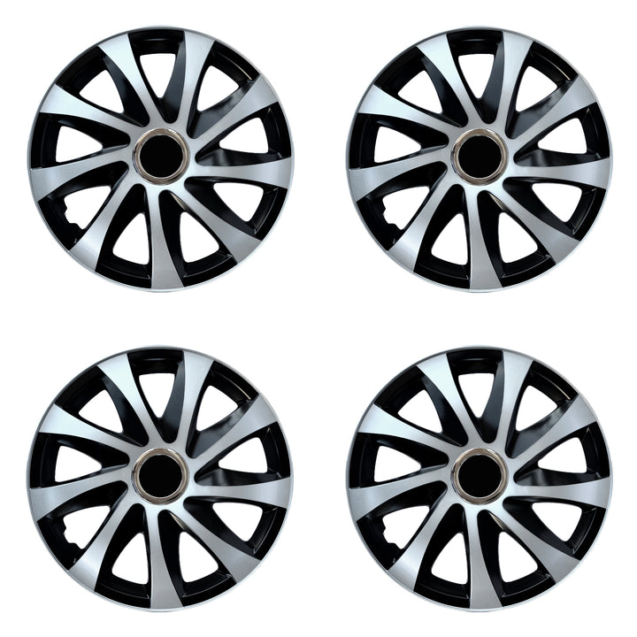 Universele wieldoppen 16" NRM DRIFT Extra zilver/zwart 4 stuks