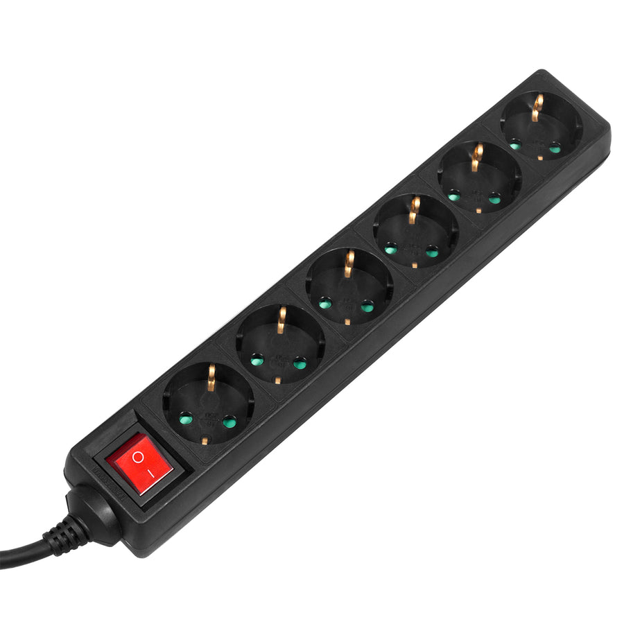 Stekkerdoos Maclean Energy MCE195G - 6-wegs kabellengte 3m