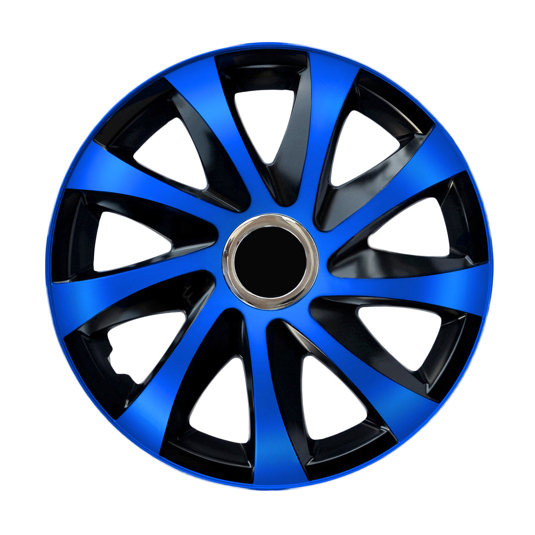 Enjoliveurs noir et bleu 14" ; pack de 4 pièces DRIFT EXTRA