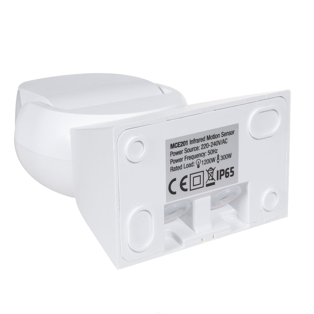 Détecteur de mouvement infrarouge PIR Gamme Moderne 12 m Couleur Blanc IP65 Maclean Energy MCE201W